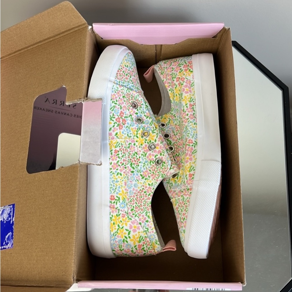 SERRA Spring Floral Ladies Canvas Slip on Sneakers Size 9 NIB - Picture 5 of 5